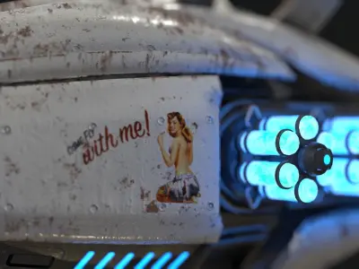 Repair drone Mk2 Low-poly 3D model