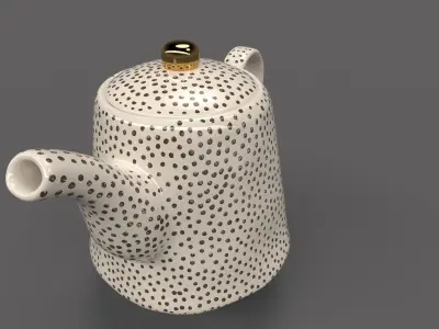 Tea bot Low-poly 3D model