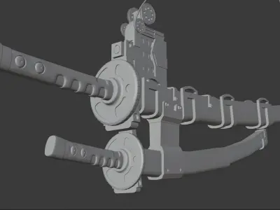 KAT225 samurai sword with lights 3D model