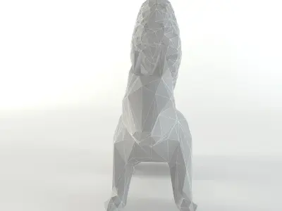 Squirrel Lowpoly Chipmunk Rodent Mammal Animal Low Poly  3D model