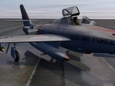 Republic F-84F Thunderstreak 3D model