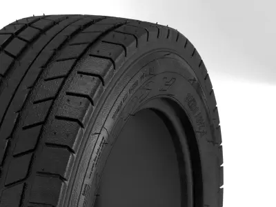 Detailed car tire model 3D model