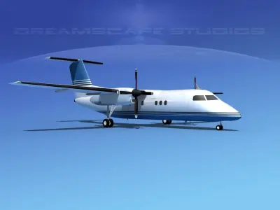 Dehaviland DHC-8 100 Corporate 2 3D model