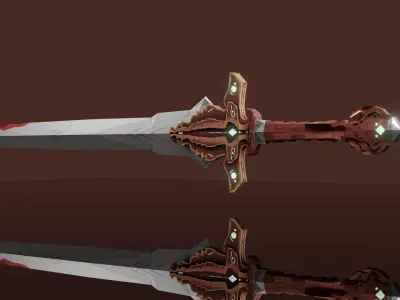 Unique Stylized Sword Design Low-poly 3D model