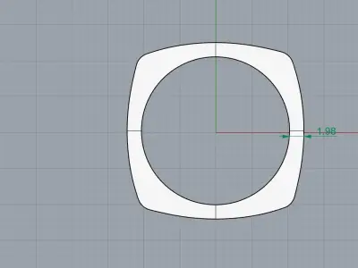 0278 Roman Numerals Ring Free 3D print model