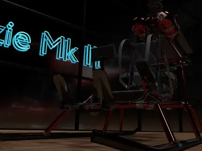 Ultralight Helicopter Mosquito Mk III Low-poly 3D model