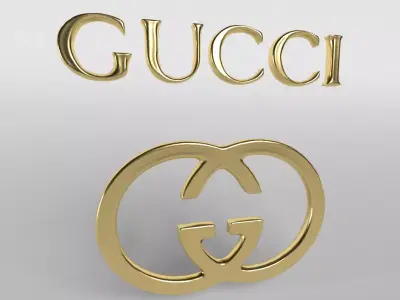 Gucci Logo 01 Free low-poly 3D model