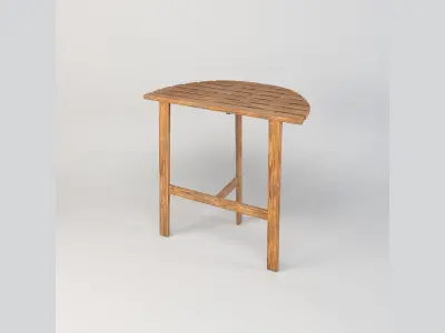 Outdoor Wooden Foldable Table Low-poly 3D model