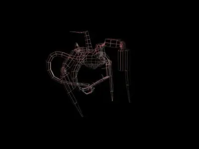 Spider Creature Rigged Low-poly 3D model