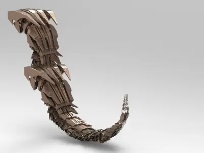 Octopus Tail robot pieces collection 12 models 3D model