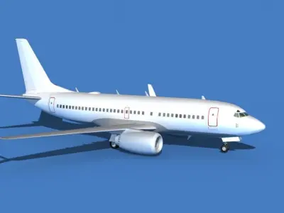 Boeing 737 MAX 7 Unmarked 2 3D model