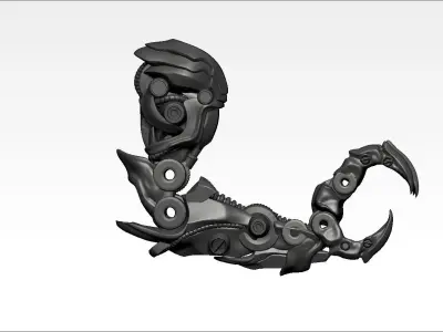 robotic mechanical dragon dinosaurs claw arm kitbash 3D print model purchase