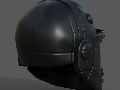 Helmet military combat soldier armor Low-poly 3D model