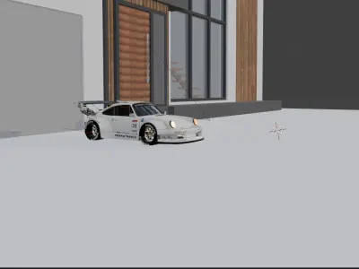 Modern Home with a Porsche tooning japanese style Free 3D model
