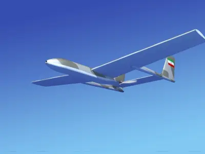 Mohajer 3 Drone V03 3D model