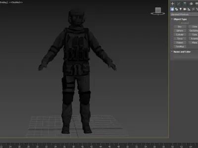 Male Military Outfit 4 Low-poly 3D model