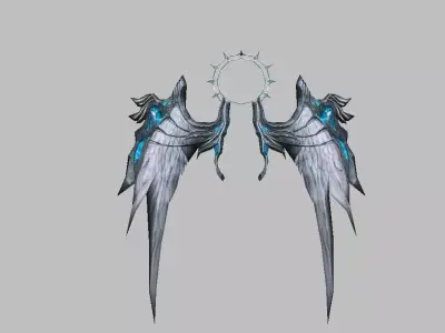 Blue Wing Low-poly 3D model