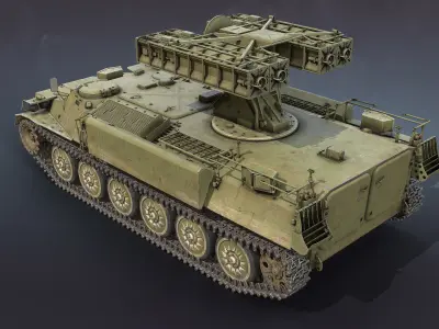 9K35 Strela-10 or SA-13 Gopher Low-poly 3D model