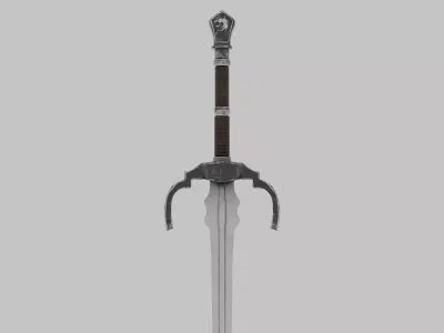 Witcher Sword Low-poly 3D model