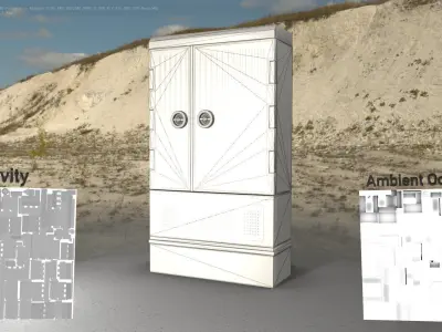 Electrical Distribution Cabinet 147 Low-poly 3D model