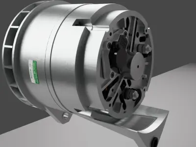 bus alternator 140A Free 3D model