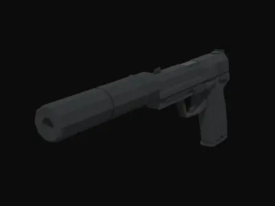 USP-S Low Poly gun Low-poly 3D model