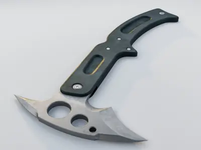 Fighter Axe Low Poly PBR 3D Model Low-poly 3D model