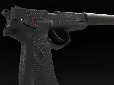 Low Poly Chinese QSZ-92 Pistol Low-poly 3D model