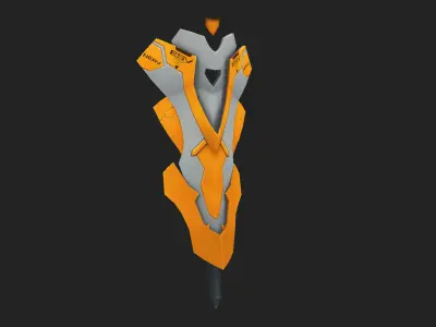  EVA UNIT 00 Defense Shield Enchanted shield of virtue Low-poly 3D model