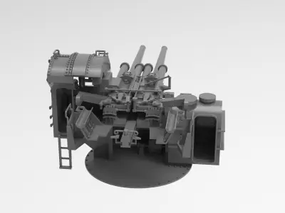 type 89 40 calibre Anti-aircraft Guns 3D print model