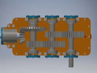 Speed Reducer Gearbox 3D model