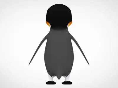 Emperor Penguin Low-poly 3D model