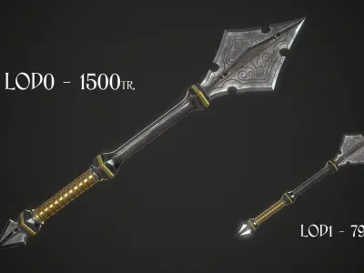 Mace 17 Low-poly 3D model