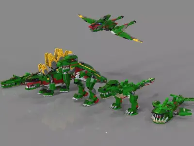 Lego Animals pack 3D model
