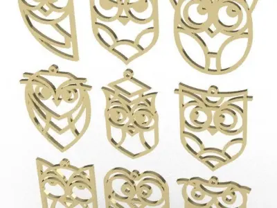 Owl set 3D print model