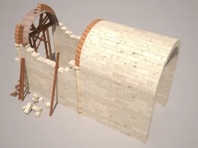 Roman Arch reenactment Low-poly 3D model
