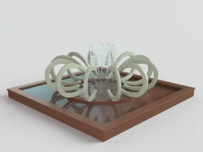 Fountain water on table 3D model