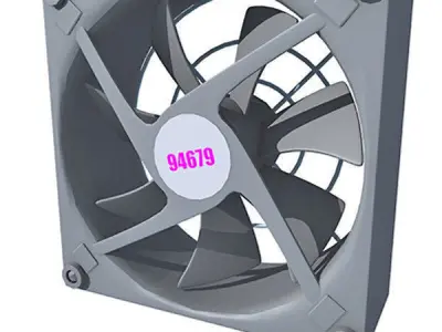 Small Computer Fan 3D model