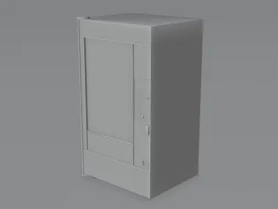 80s Retro Vending Machine with 8K 4K and 2K Textures Low-poly 3D model