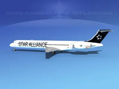 McDonnell Douglas MD83 Star Alliance 3D model