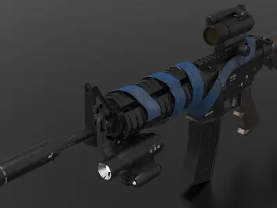 m16A3 FPS-TPS Low-poly 3D model