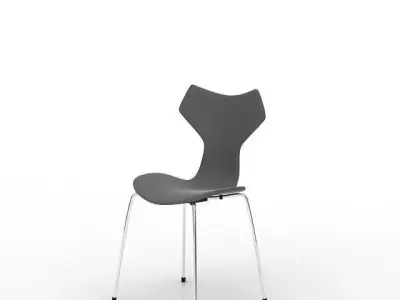 Modern Plastic And Metal Office Chair 3D model