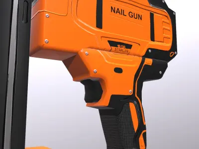 Nail Gun Low Poly Low-poly 3D model