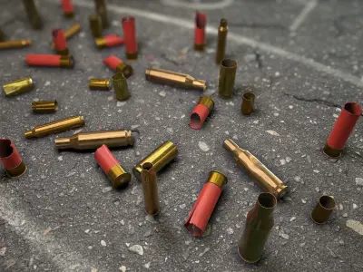 Crime Scenes - Cartridge Cases Low-poly 3D model