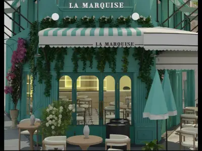  cafe lamarquise paris 3D model