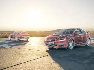 Japan WRC car unbranded 3D model