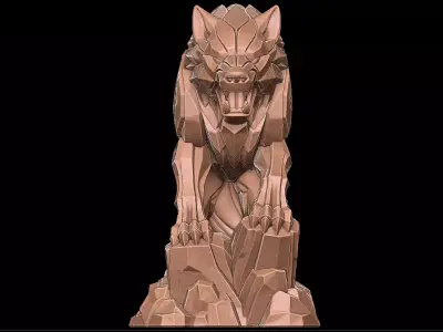 Wolff Free low-poly 3D model