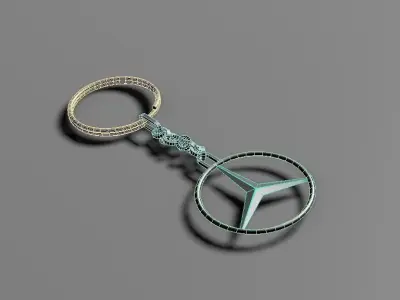 Key fob for Mercedes brand Low-poly 3D model