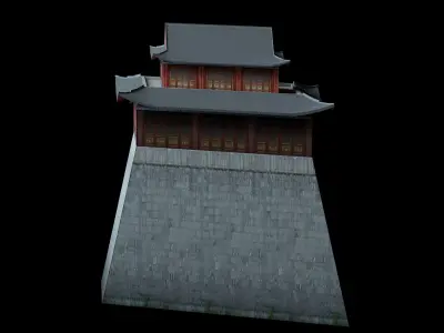 Ancient Chinese Architecture 03 Low-poly 3D model