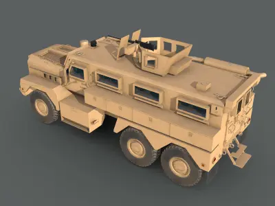 Cougar 6x6 MRAP 3D model